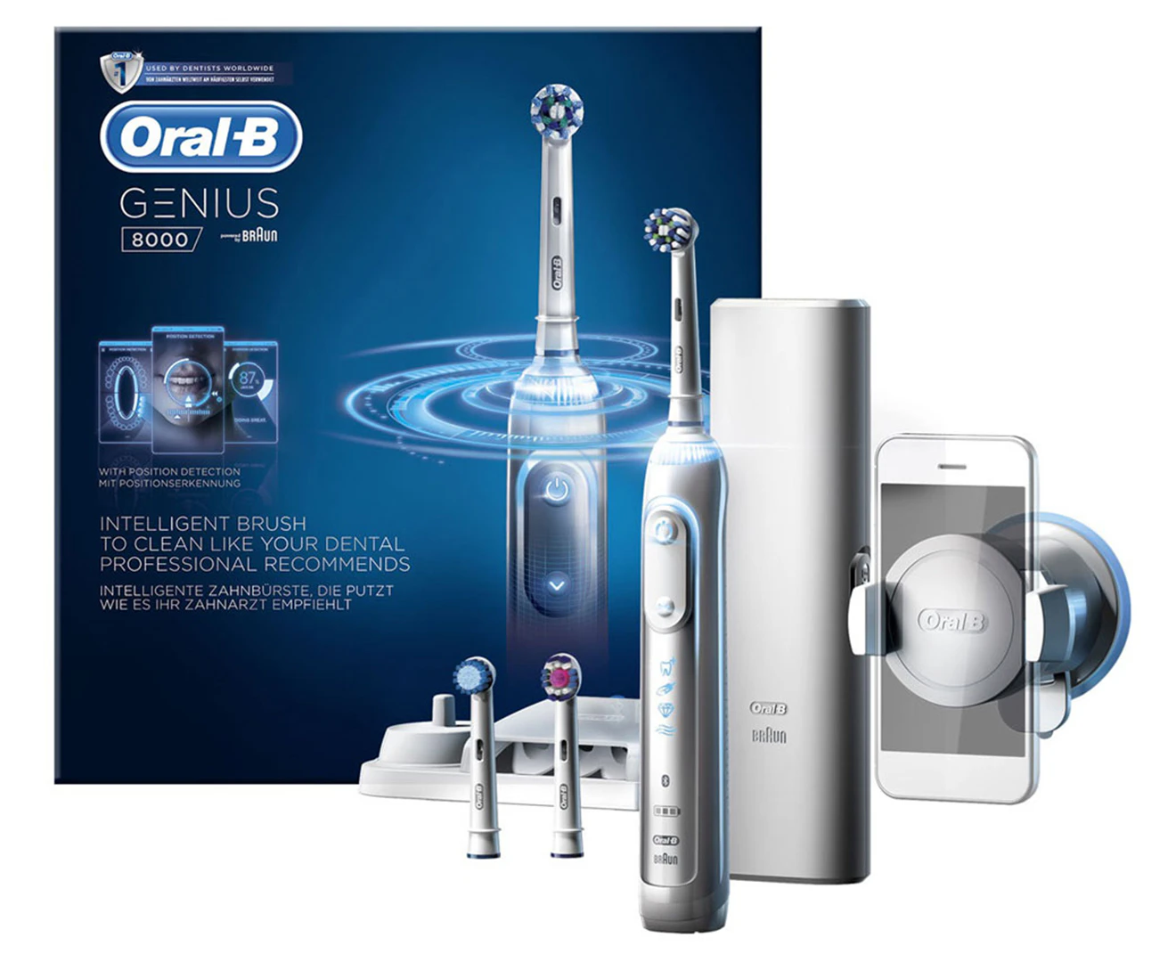 Oral-B Genius 8000 (White) Electric Toothbrush helps you protect your delicate [HEAORB1076]