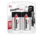 Energize Max D Alkaline Batteries 2-Pack