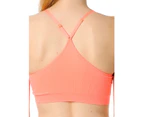 Jerf  Womens Sunbury Coral Seamless Sports Bra