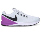 Nike Men's Air Zoom Structure 22 Running Shoes - Pure Platinum/White/Black/Purple