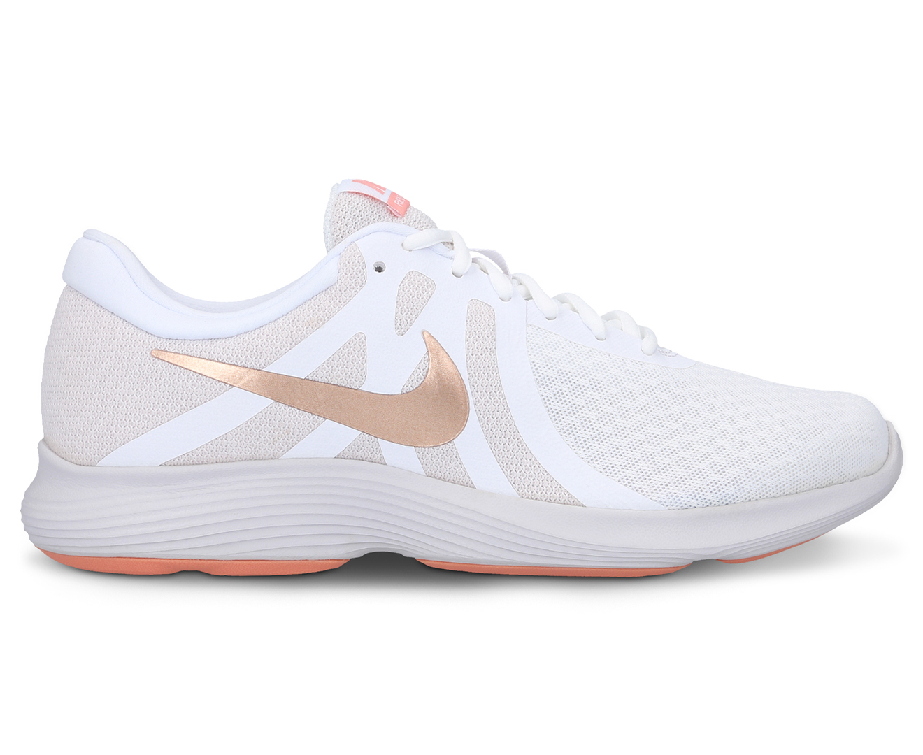 Nike Women's Revolution 4 Running Shoes - White/Metallic Red Bronze ...