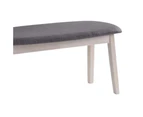 Lifely Perry Upholstered Fabric Dining Bench Seat Chair