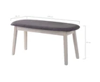 Lifely Perry Upholstered Fabric Dining Bench Seat Chair