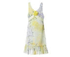 Mini Raxevsky Girl Summer Dress in White & Yellow