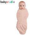Baby Studio 0-3 Months 0.5 Tog Bamboo Swaddlewrap - Dusty Pink