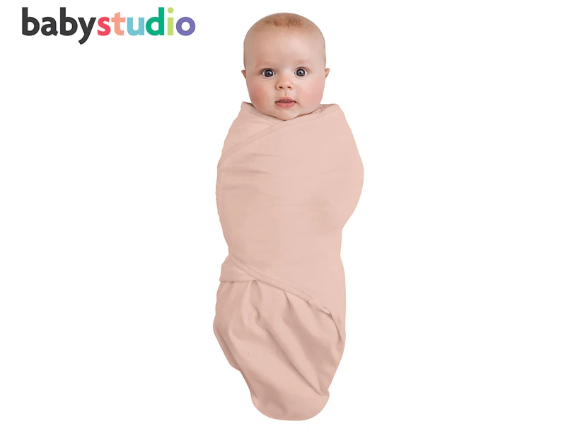 Baby Studio 0-3 Months 0.5 Tog Bamboo Swaddlewrap - Dusty Pink