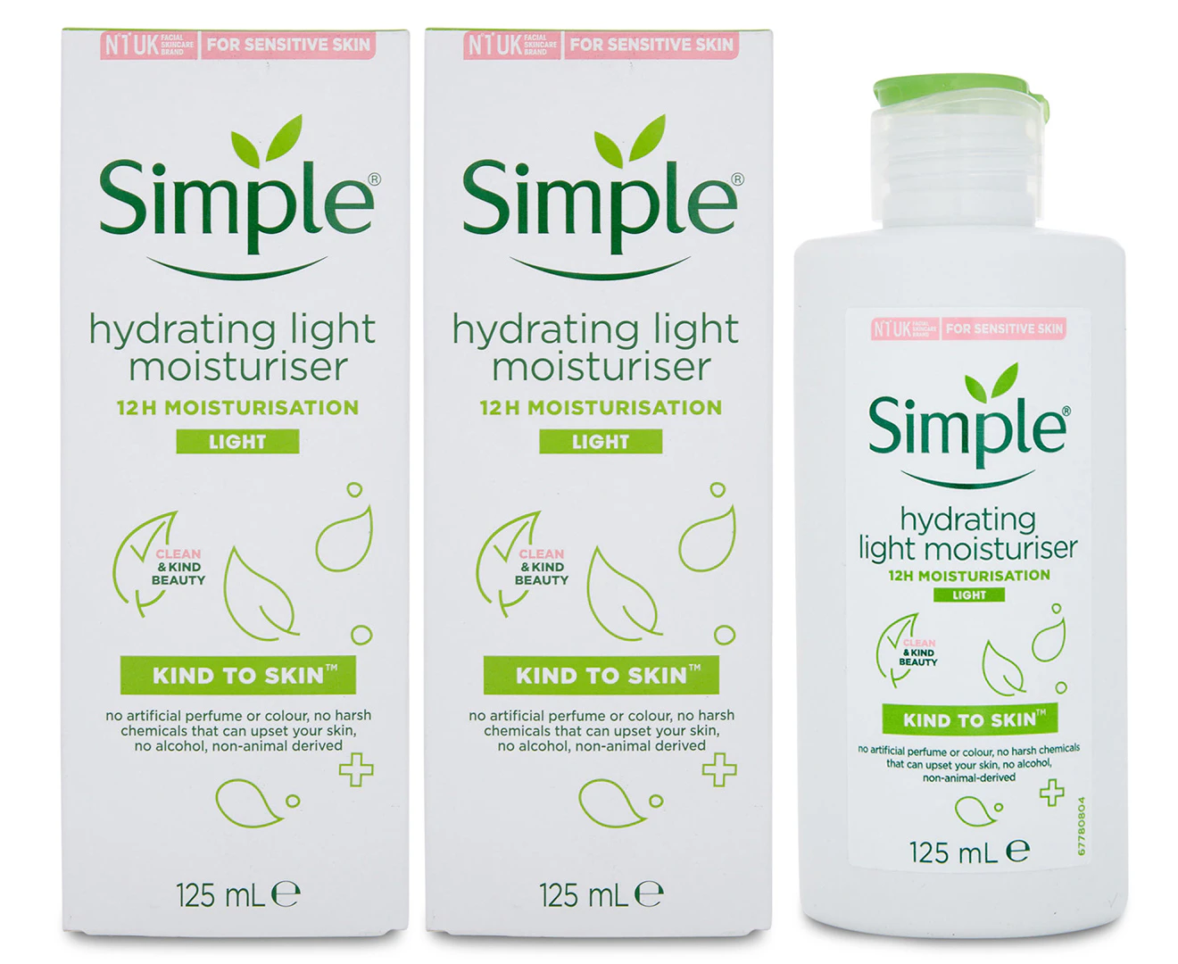 2 x Simple Hydrating Light Moisturiser 125mL