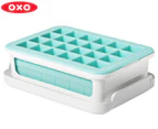 OXO 48-Cube Good Grips Small Covered Silicone Square Ice Cube Tray w/ Lid