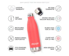 Moon Bottles 750ml Insulated Stainless Steel Water Bottle - Pastel Red
