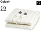 Goldair Queen Bed Tie-Down Electric Blanket - White