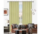 Curtain Wonderland Meath Room Darkening Eyelet Curtain 220cm or 250cm Drop Soft Green - Single