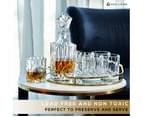 Nou Living Luxury Crystal Whiskey Decanter Set with 6 Crystal Whiskey Glasses | 11-Piece Whisky Decanter Gift Set | ELEGANCE 7