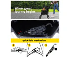 Pet Stroller Dog Cat Pram Foldable Carrier 4 Wheels Large Travel Pushchair Black