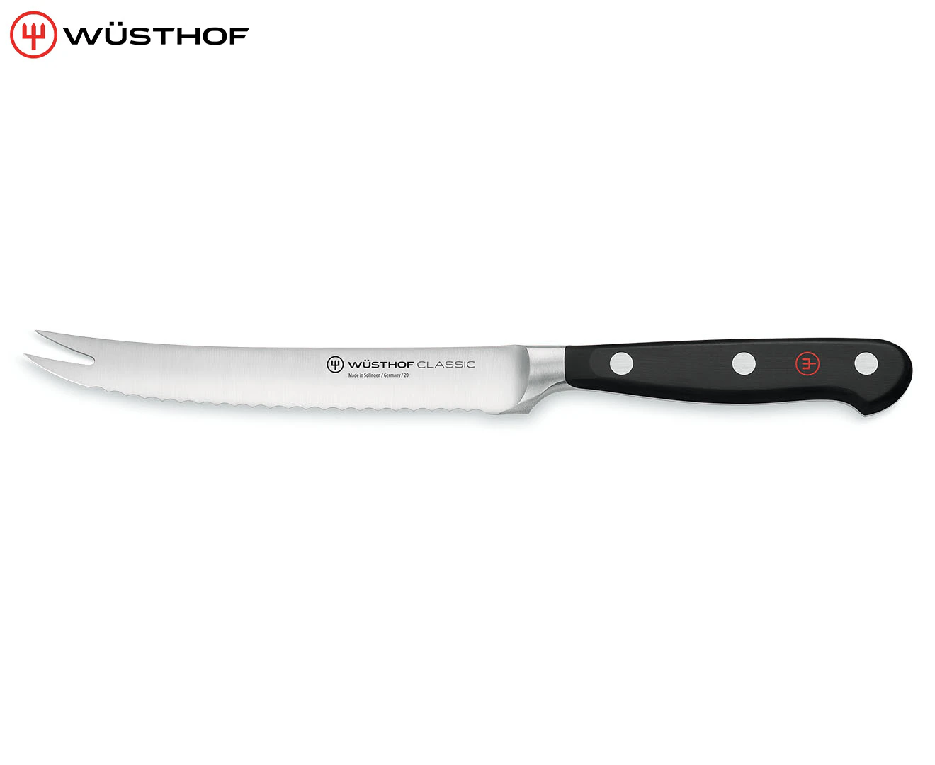 Wusthof Classic Stainless Steel Tomato Knife Serrated Kitchen 14cm Blade BLK