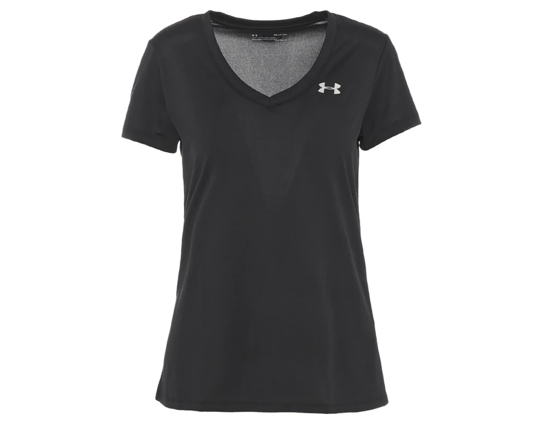 Under Armour Women's UA Tech V-Neck Tee / T-Shirt / Tshirt - Black