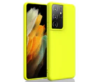 ZUSLAB Galaxy S21 Ultra 5G 2021 Case Nano Silicone Shockproof Gel Rubber Bumper Protective Cover for Apple - Yellow