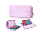 ZUSLAB Nintendo Switch / Switch OLED Carry Case,  Portable Travel Carrying Pouch with 10 Game Cartridge - Purple
