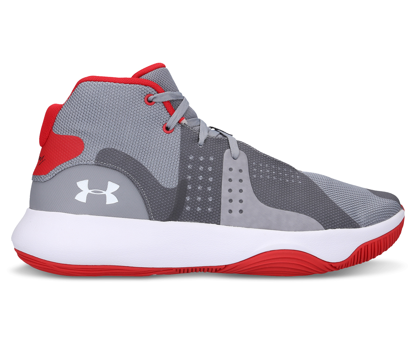 Men's UA Anomaly Basketball - Grey/Red |
