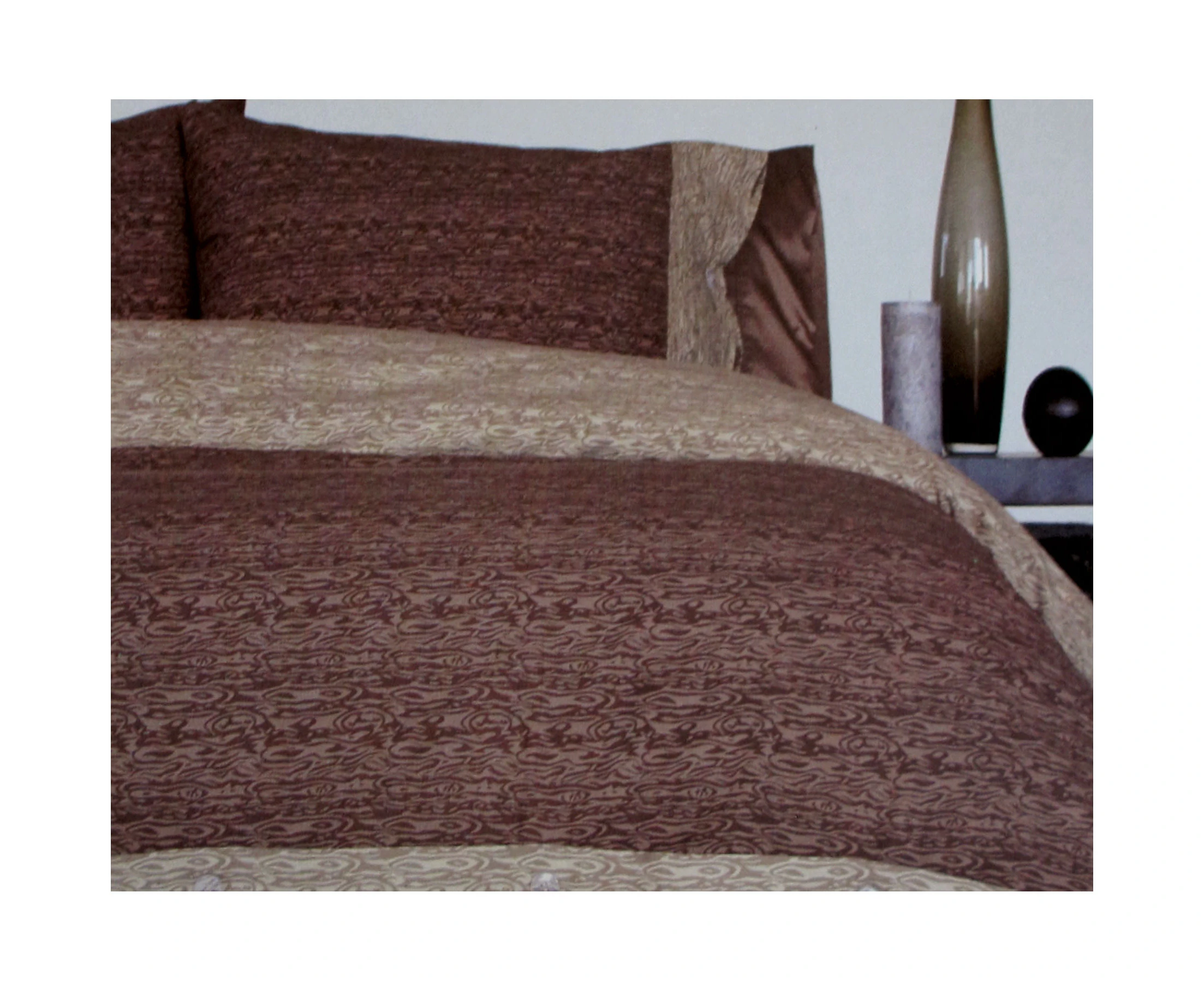 Essentially Home Living Moray Chocolate Quilt Cover Set Double