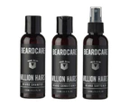Men's Beard Shampoo Conditioner & Softener Spray 3 Pack Million Hairs