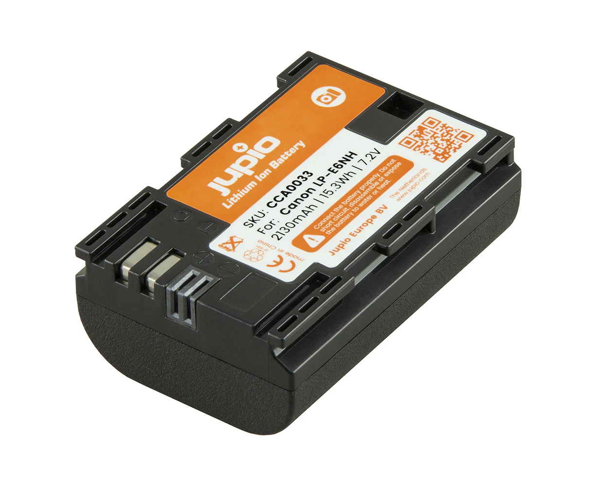 Jupio Li-Ion 7.2V 2130mAh Rechargeable Battery For Canon LP-E6NH Digi Camera