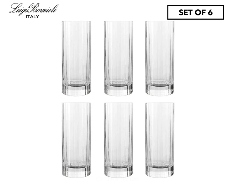 6pc Luigi Bormioli Bach 360ml Hi Ball Tumbler Cocktail Drinking Glasses Set