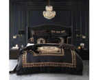 Massimo Black Quilt Cover Set By Davinci SUPER KING