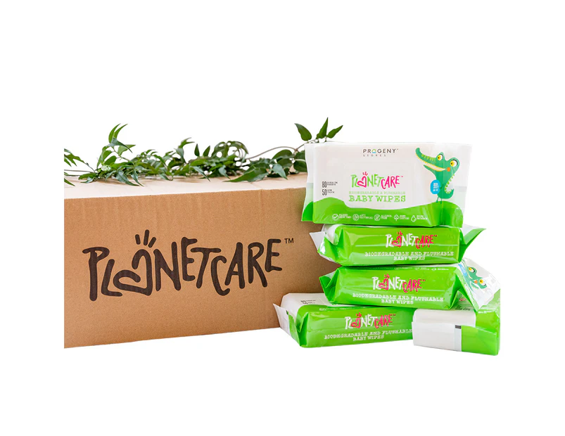 PlanetCare Biodegradable & Flushable Baby Wet wipes -  Contains 18 packs. 70 Large Sheets in a pack.