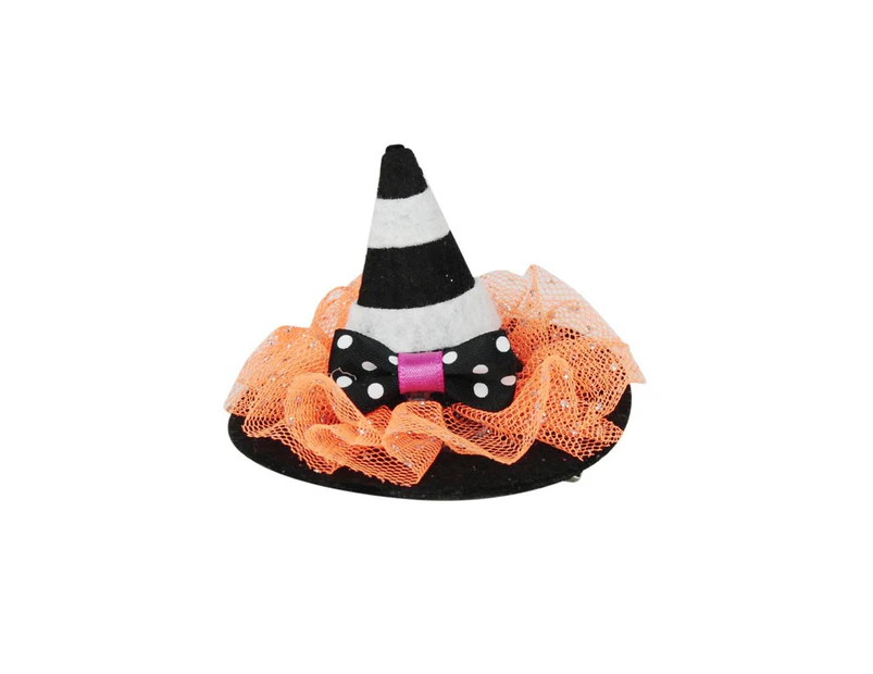 Pink Poppy Halloween party hair clips - Black
