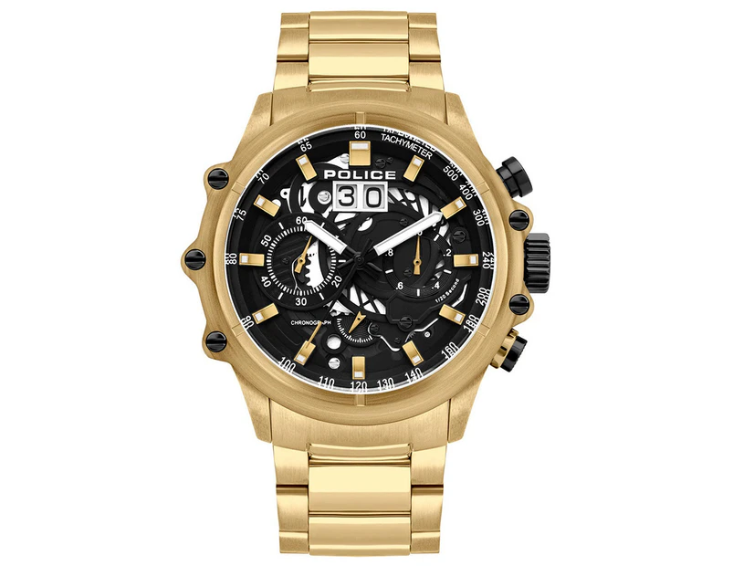 Police Men's Luang Stainless Steel Watch - Gold/Black