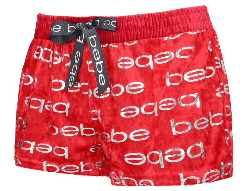 Bebe Women's Foil Sleep Short - Red