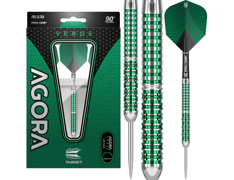 Target - Agora Verde AV02 Darts - Steel Tip - 90% Tungsten - 23g 25g