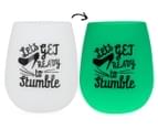 Glow In The Dark Silicone Wine Cup - Randomly Selected 4