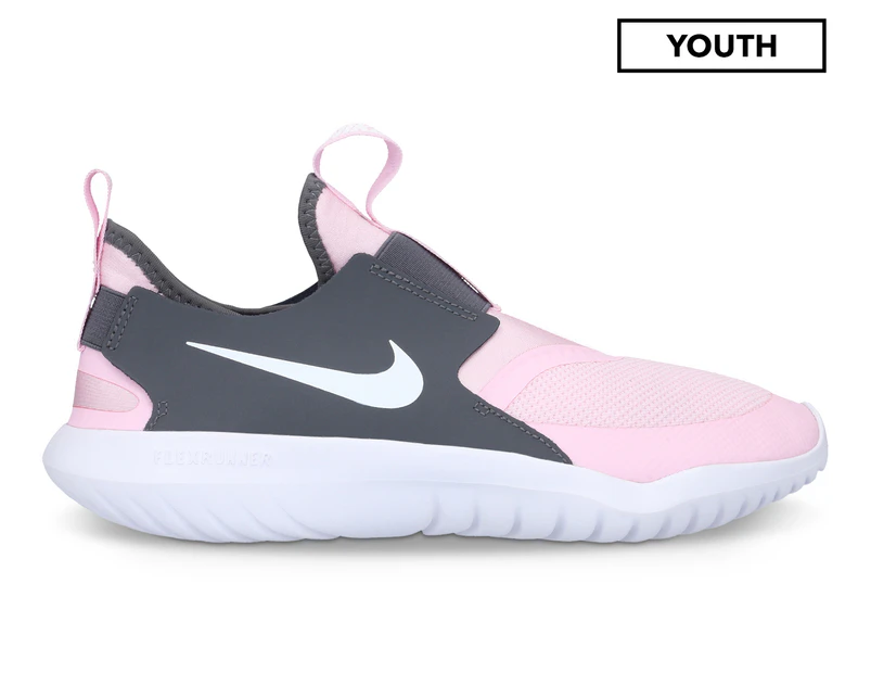 Nike Grade-School Girls' Flex Runner Running Shoes - Pink Foam/White/Dark Grey
