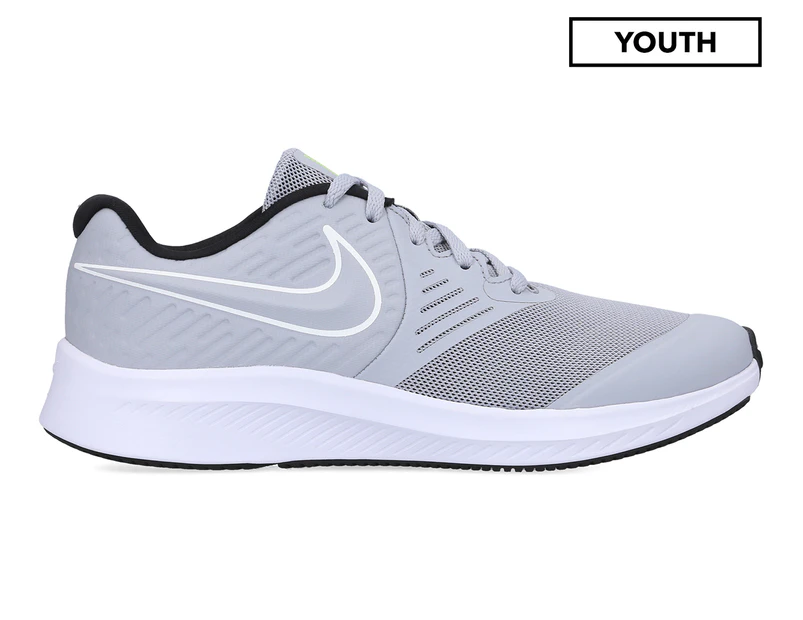 Nike Grade-School Girls' Star Runner 2 Running Shoes - Wolf Grey/White/Black/Volt