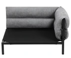 Paws & Claws Medium Elevated Pet Sofa/Bed - Grey/Black