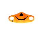 Scary Orange Pumpkin Kid's Fabric Halloween Mask