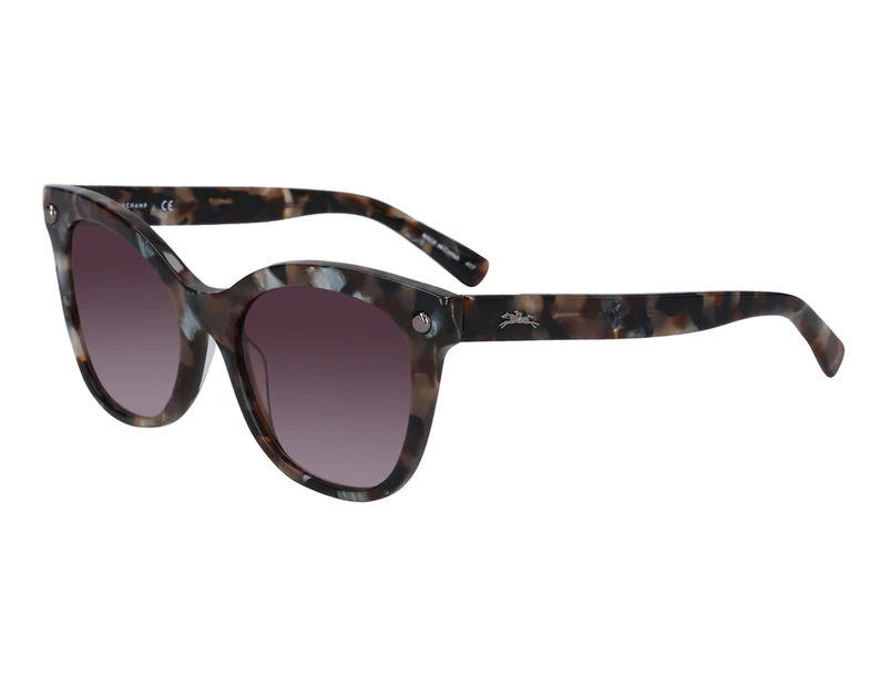 Longchamp Women's Oversized Cat Eye LO615S55 Sunglasses - Marble Brown