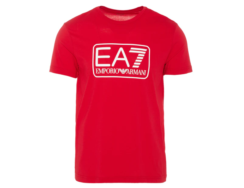EA7 Emporio Armani Men's 8NPT10PJNQZ Short Sleeve Tee / T-Shirt / Tshirt - Tango Red