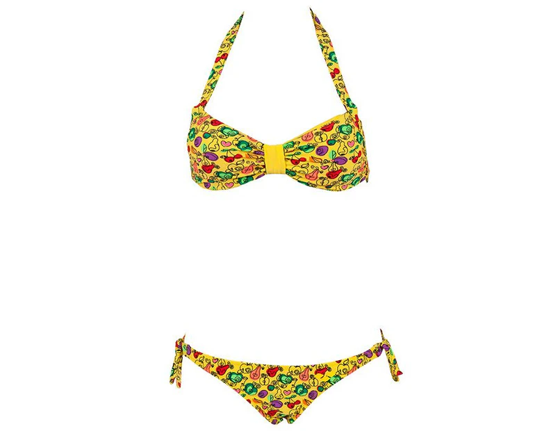 Arena Womens Little Fruit Neckholder Swim Bikini - Yellow