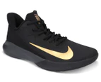 Nike Men's Precision IV Basketball Shoes - Black/Metallic Gold