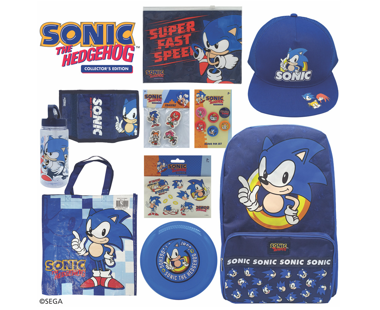 Sonic The Hedgehog Showbag w/Backpack/Bottle/Stickers/Tote Bag/Pencil ...