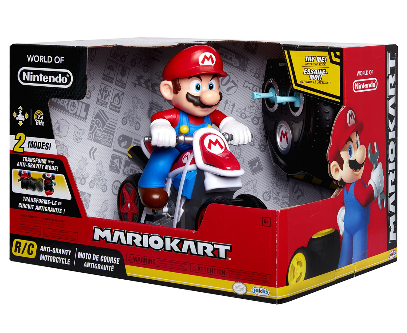 World of Nintendo Mario Kart Anti-Gravity Motorcycle RC Racer | Catch ...