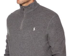 Polo Ralph Lauren Men's Long Sleeve Classic Half-Zip Knit Sweater - Grey