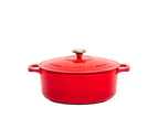 Chasseur Round French Oven 26cm - 5L Chilli Red