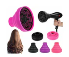 Silicone   Hair Dryer Universal Travel Professional Salon Foldable Diffuser - Purple
