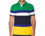 Polo Ralph Lauren Men's Short Sleeve Slim Fit Classic Polo Shirt - Green/Multi