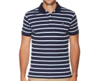 Polo Ralph Lauren Men's Short Sleeve Slim Fit Striped Classic Polo Shirt - French Navy