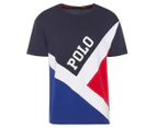 Polo Ralph Lauren Men's Polo Tennis Tee / T-Shirt / Tshirt - Navy/Multi