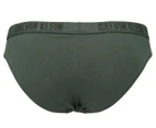 Calvin Klein Women's Cheeky Monochrome Bikini Briefs 3-Pack - Black/Green/Grey